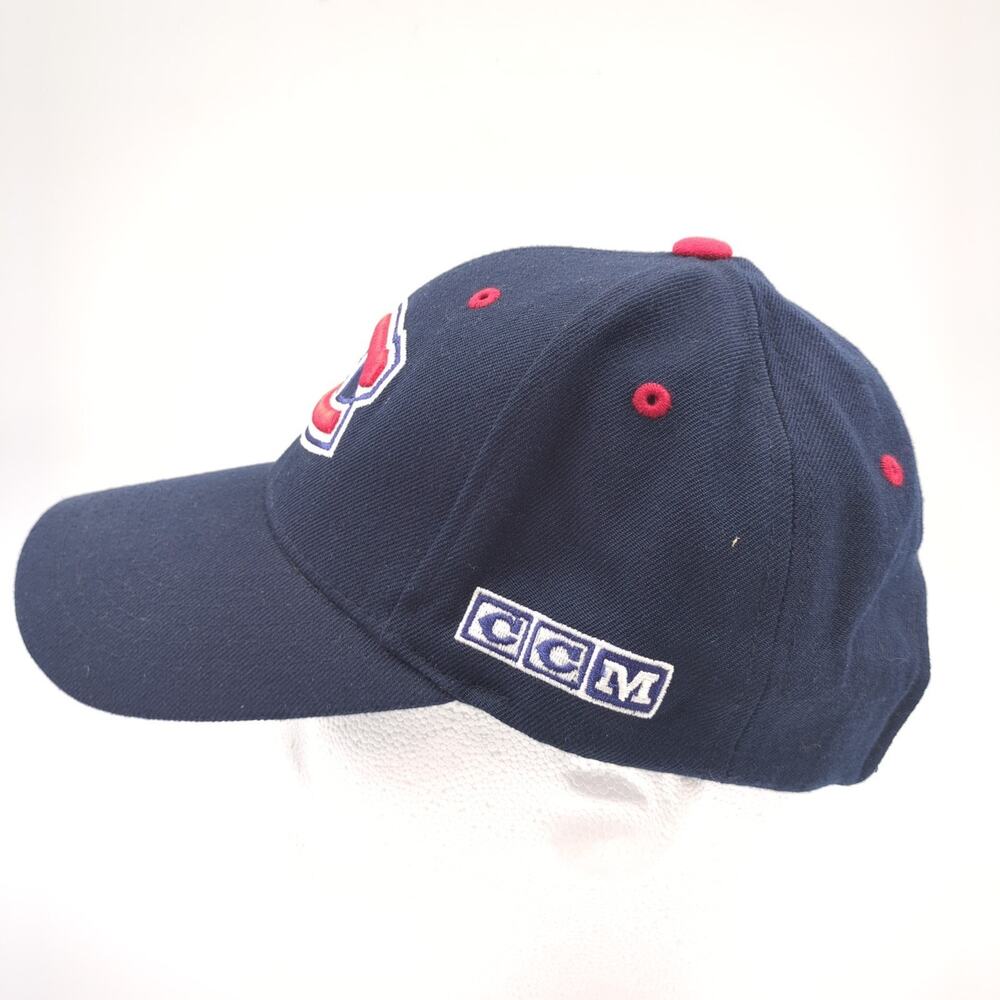 CCM Montreal Canadiens NHL Authentic Adjustable Hat Cap Navy Blue Red Logo Men's - Picture 2 of 6